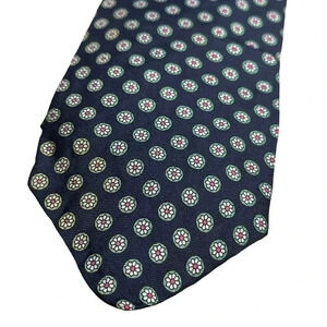 Brooks Brothers Makers All Silk Black Floral Neckwear Tie